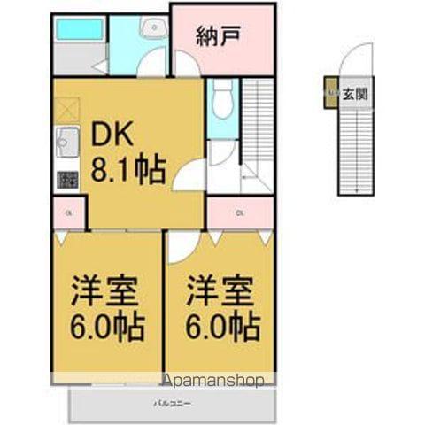 SAKYO21常滑(2DK/2階)の間取り写真