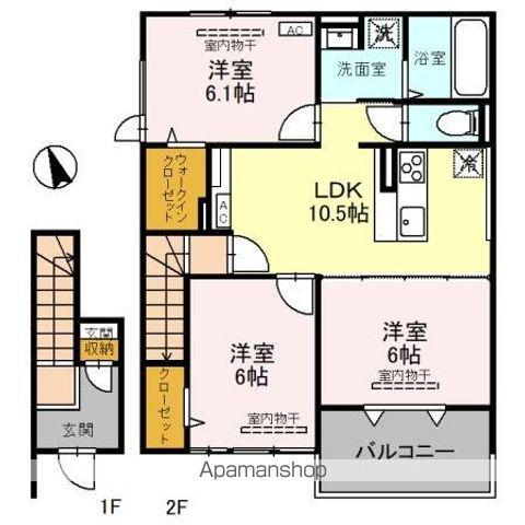 セブンワンテン M(3LDK/2階)の間取り写真