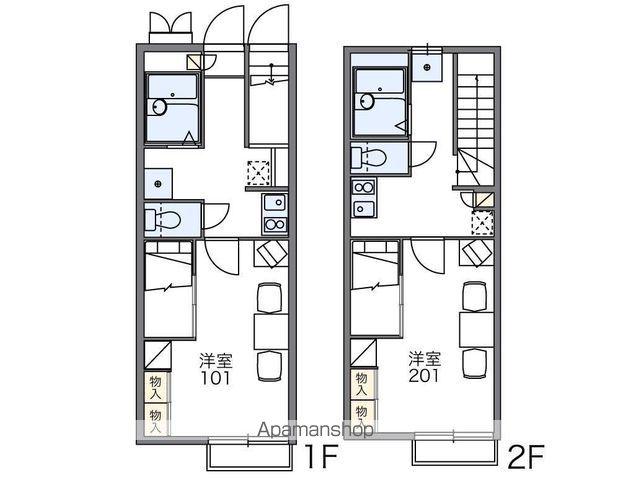 レオパレスカガスノ(1K/2階)の間取り写真