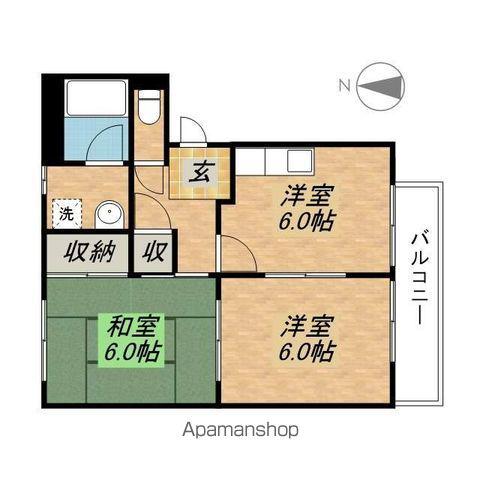 ひまわり館(2DK/2階)の間取り写真