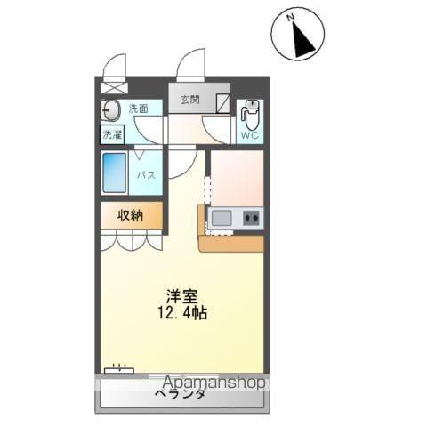 プランドール(1K/2階)の間取り写真