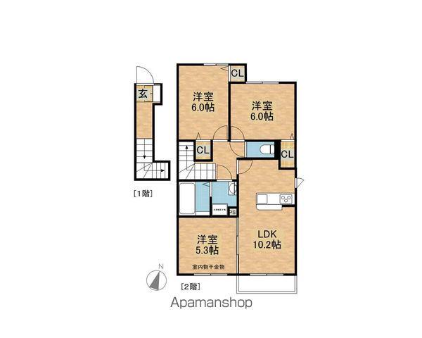 ルピナ1ST(3LDK/2階)の間取り写真