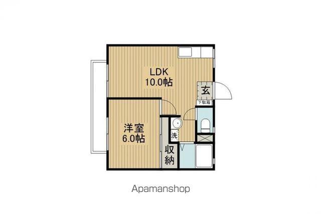 パナハイツセブンC棟(1LDK/2階)の間取り写真