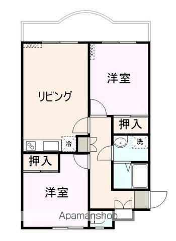 パルコ島(2LDK/3階)の間取り写真