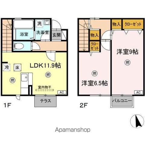 ヴェルドミール(2LDK)の間取り写真