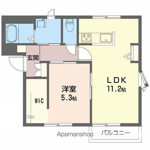 フレグランスASKA C棟(1LDK/1階)の間取り写真