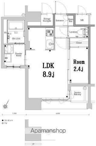 エンクレスト博多GATE(1LDK/12階)の間取り写真