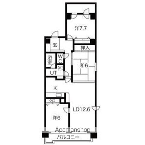 THE RESIDENCE PARK ODORIKOEN(3LDK/3階)の間取り写真