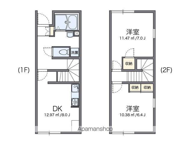 レオパレスクレオ(2DK/1階)の間取り写真