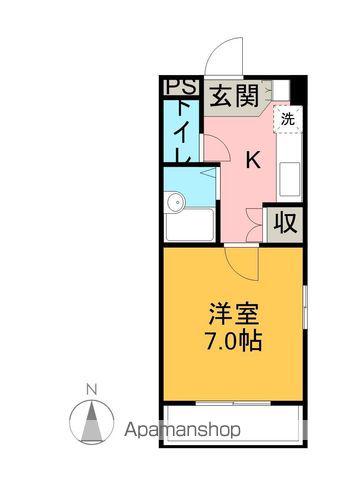 アーバンフジ(1K/2階)の間取り写真