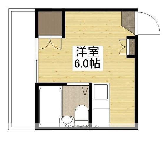 粟屋ビル(ワンルーム/3階)の間取り写真