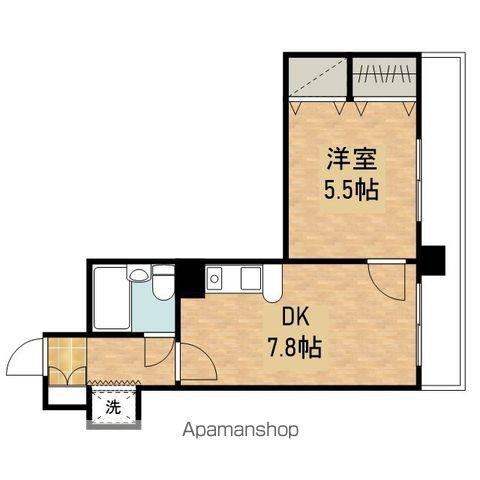 ライオンズステーションプラザ盛岡(1DK/12階)の間取り写真