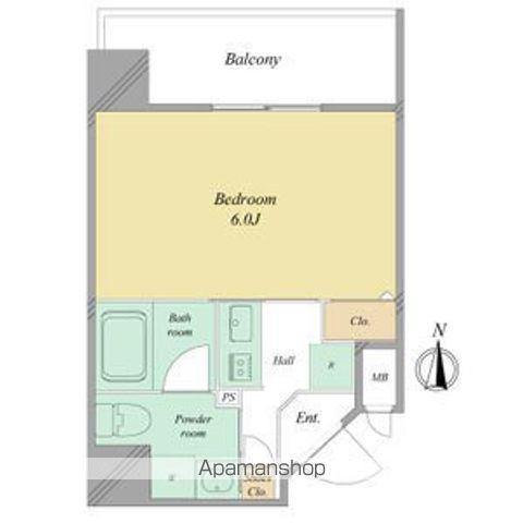 ALATO白壁(1K/2階)の間取り写真