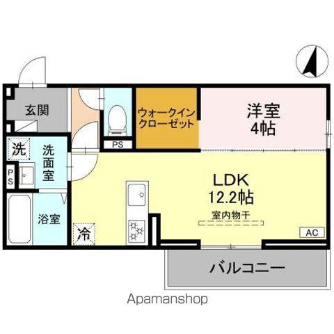 SOPHIA II B(1LDK/1階)の間取り写真