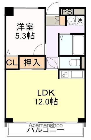 リバーシティ上杉(1LDK/11階)の間取り写真