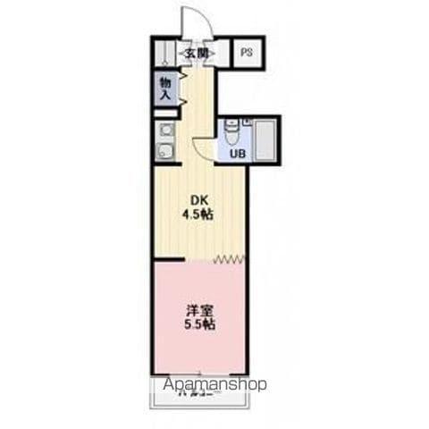 ビクトワール望が丘(1DK/3階)の間取り写真