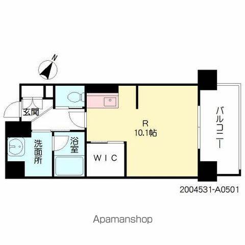 コムフォート薬院(ワンルーム/5階)の間取り写真