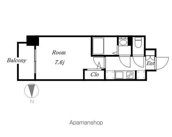 メイクスデザイン上前津(1K/9階)の間取り写真