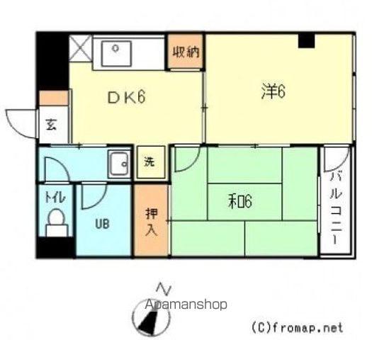 シークエンスヒルズ(2DK/4階)の間取り写真