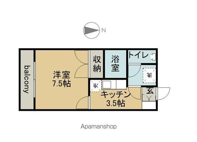 MSSマンション(1K/3階)の間取り写真