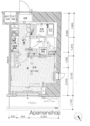 メインステージ田端(1K/11階)の間取り写真