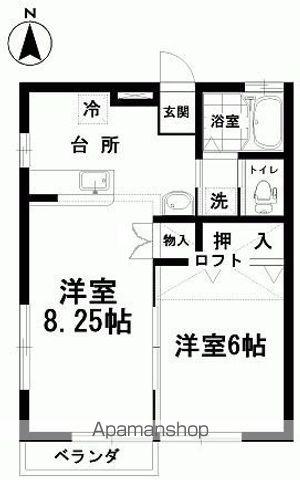 フォレストパーク大津(2DK/2階)の間取り写真