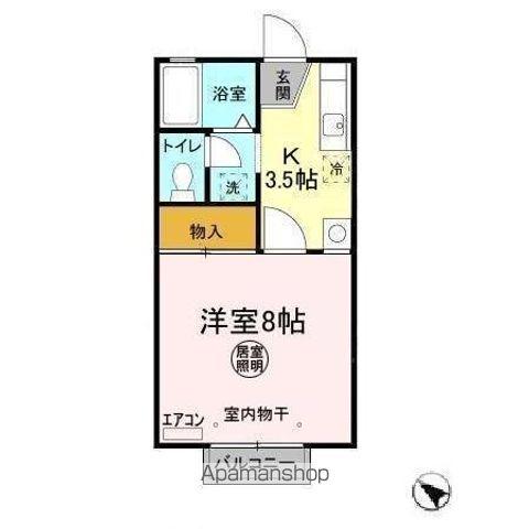 ジュリア(ワンルーム/1階)の間取り写真