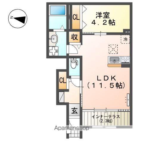 ブラン メゾンⅢ(1LDK/1階)の間取り写真