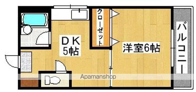 サンシャインミゾベ(1DK/3階)の間取り写真