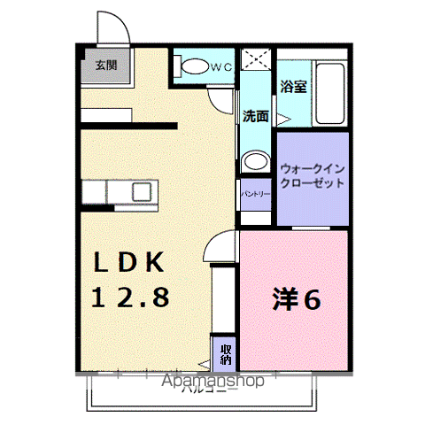 スカイハイツ河相A(3DK/1階)の間取り写真