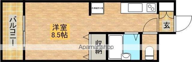 アバンダント鹿谷(ワンルーム/1階)の間取り写真
