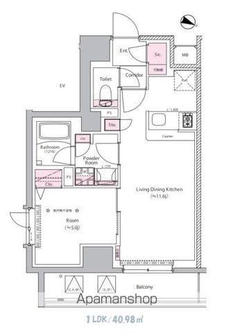 SYFORME NEXT MUKOJIMA(1LDK/6階)の間取り写真