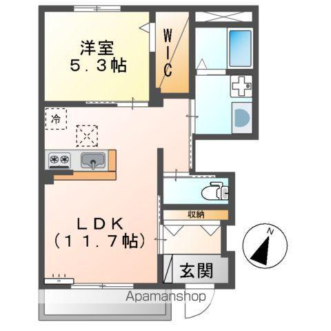 ブランシェ(1LDK/1階)の間取り写真