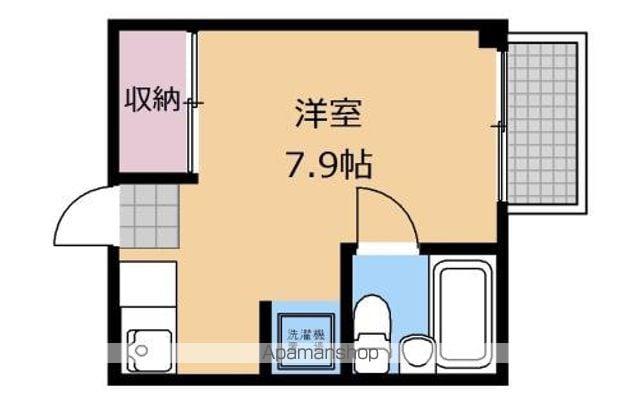 ビューハイツ(ワンルーム/2階)の間取り写真