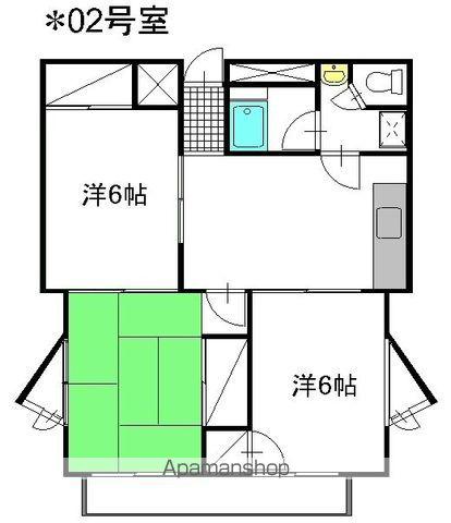 新地マンション C棟(3DK/2階)の間取り写真