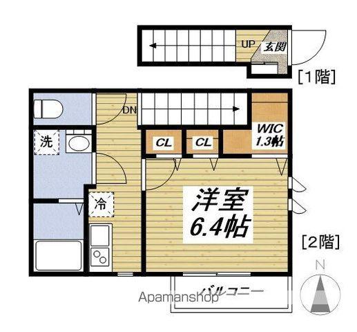 コンフィー早宮(1K/2階)の間取り写真