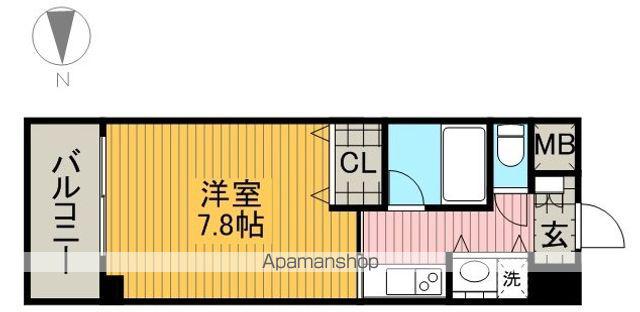 AXIS桜通内山(1K/15階)の間取り写真