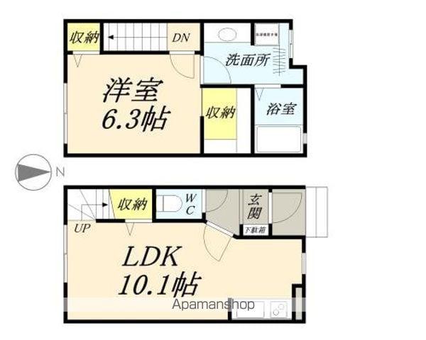 レイクキャピタル鯖江(1LDK/1階)の間取り写真