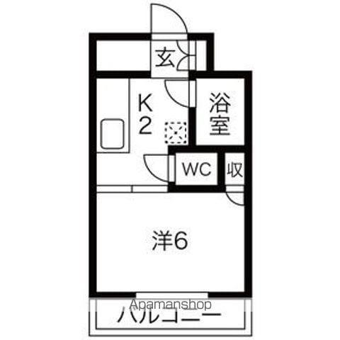 OMレジデンス塩釜駅前(1K/2階)の間取り写真