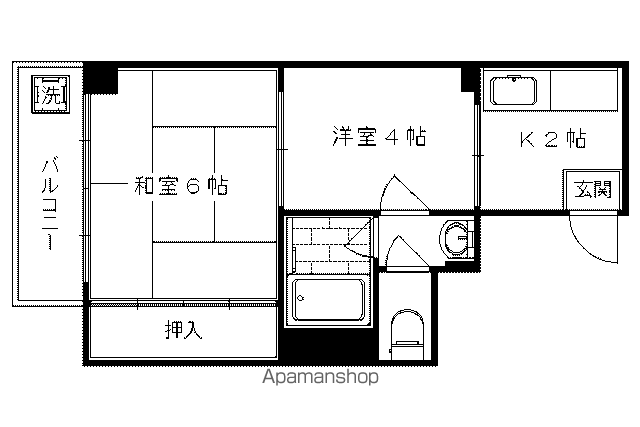 コーポさいとう(2K/3階)の間取り写真