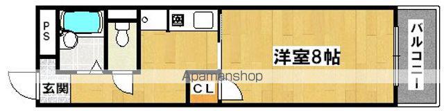 ブランドール・フカイ(1K/3階)の間取り写真