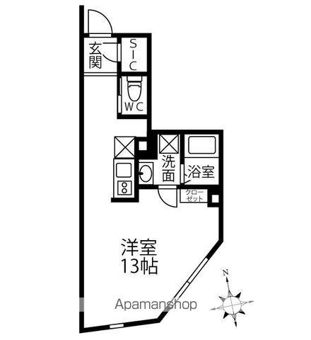 クリオ ラモード木場公園(ワンルーム/1階)の間取り写真