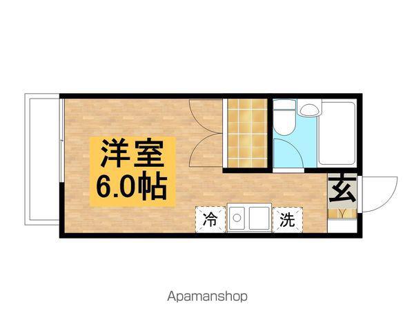 アドバンス(ワンルーム/1階)の間取り写真
