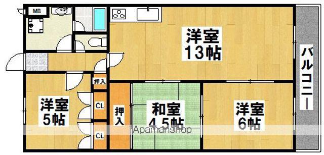 第三山内マンション(3LDK/3階)の間取り写真