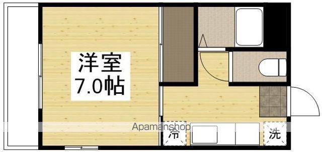 サンリバー南方B棟(1K/3階)の間取り写真