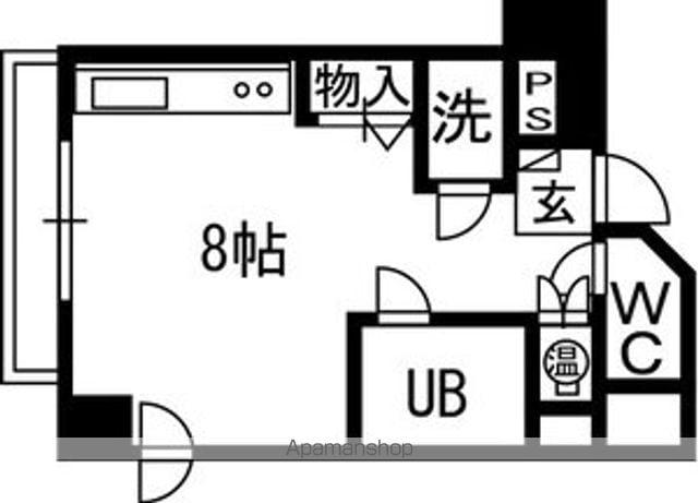 FROM・A(ワンルーム/3階)の間取り写真