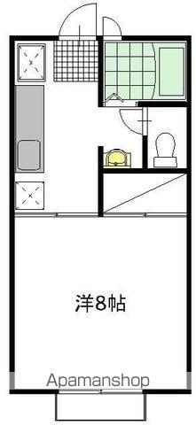 コスモタナベ(1K/2階)の間取り写真