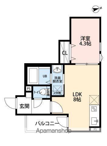 CHERIM試験場前Ⅰ(1LDK/2階)の間取り写真