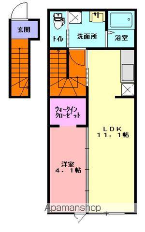 シエラA(1LDK/2階)の間取り写真