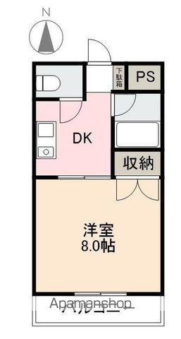 リビエール春日(1K/4階)の間取り写真